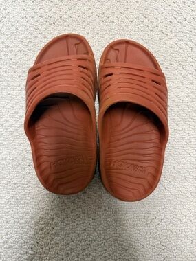 Hoka One One Terracotta Orange Cushioned Slide